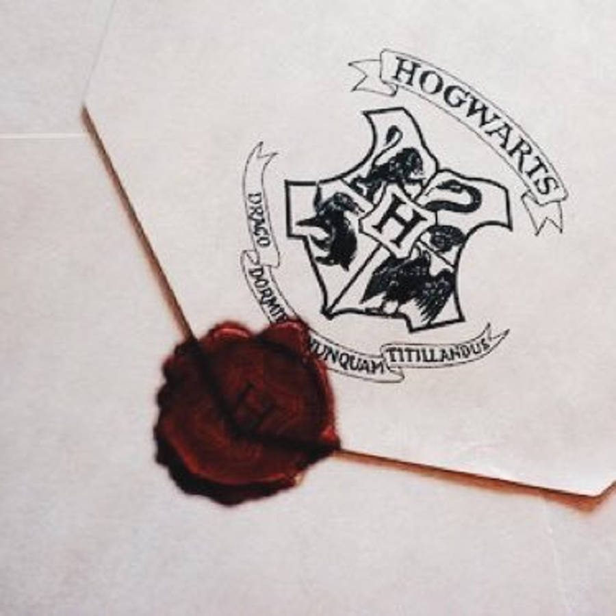 Sobre Estético de Hogwarts con Sello Rojo de HP Fondos de pantalla