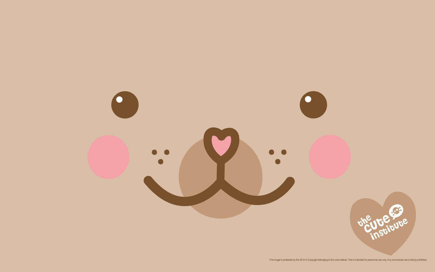 Fondo de pantalla de una adorable cara de perro rosa.