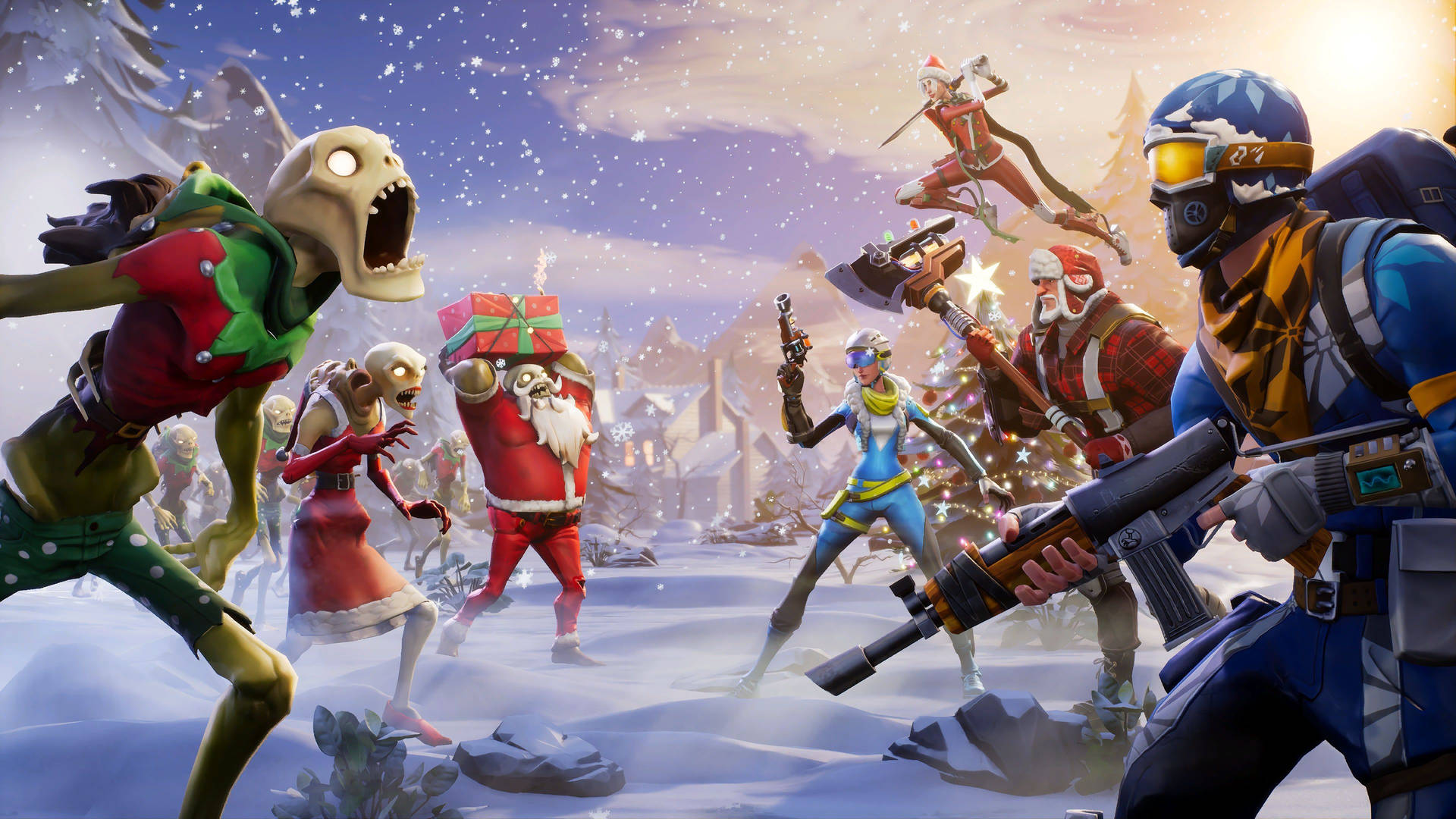 Modo Salvar el Mundo en Fortnite, Edición Navideña en HD.