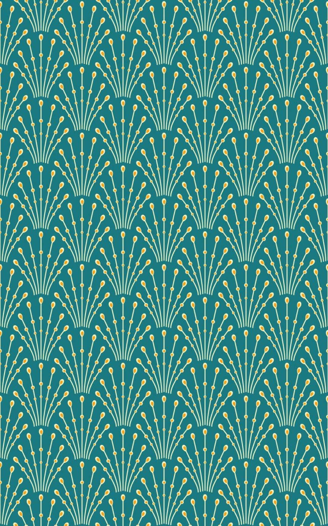 Sofisticado iPhone Art Decó con acabado dorado Fondos de pantalla