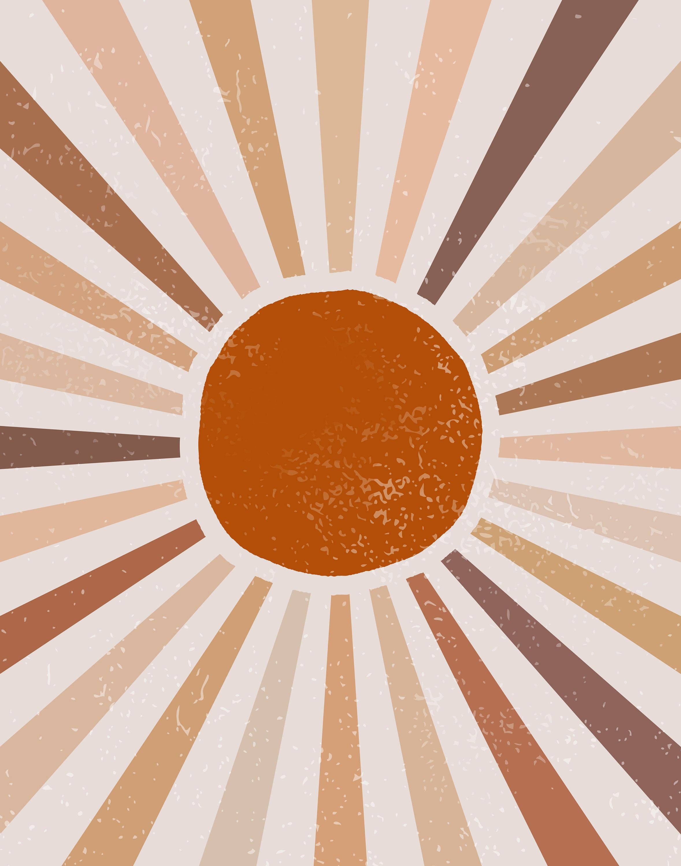 Sol Boho Estético con Colores Neutros Fondos de pantalla
