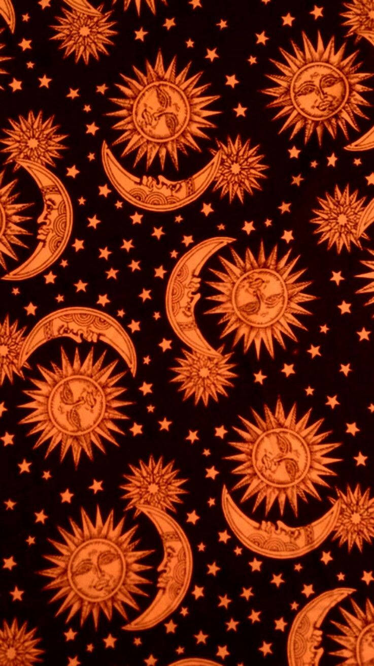 Sol y Luna Naranja Estilo Boho Fondos de pantalla