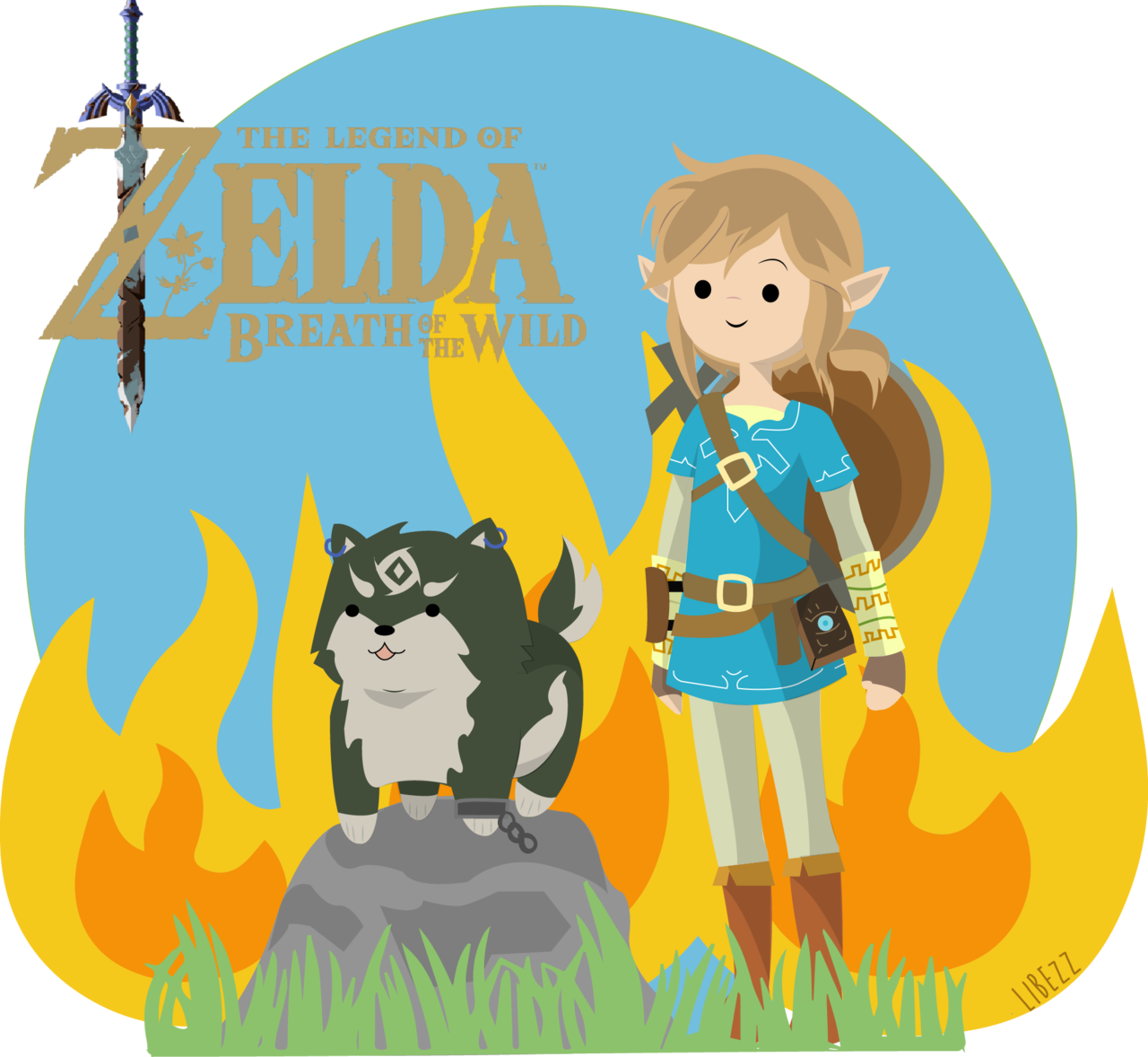 Solo Quedan 19 Días Para Legend Of Zelda - Botw Link Con Wolf Link, Descarga HD PNG Fondos de pantalla
