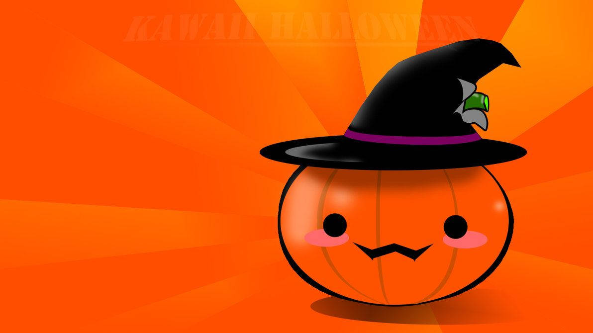 Sombrero de Bruja Kawaii de Halloween Fondos de pantalla
