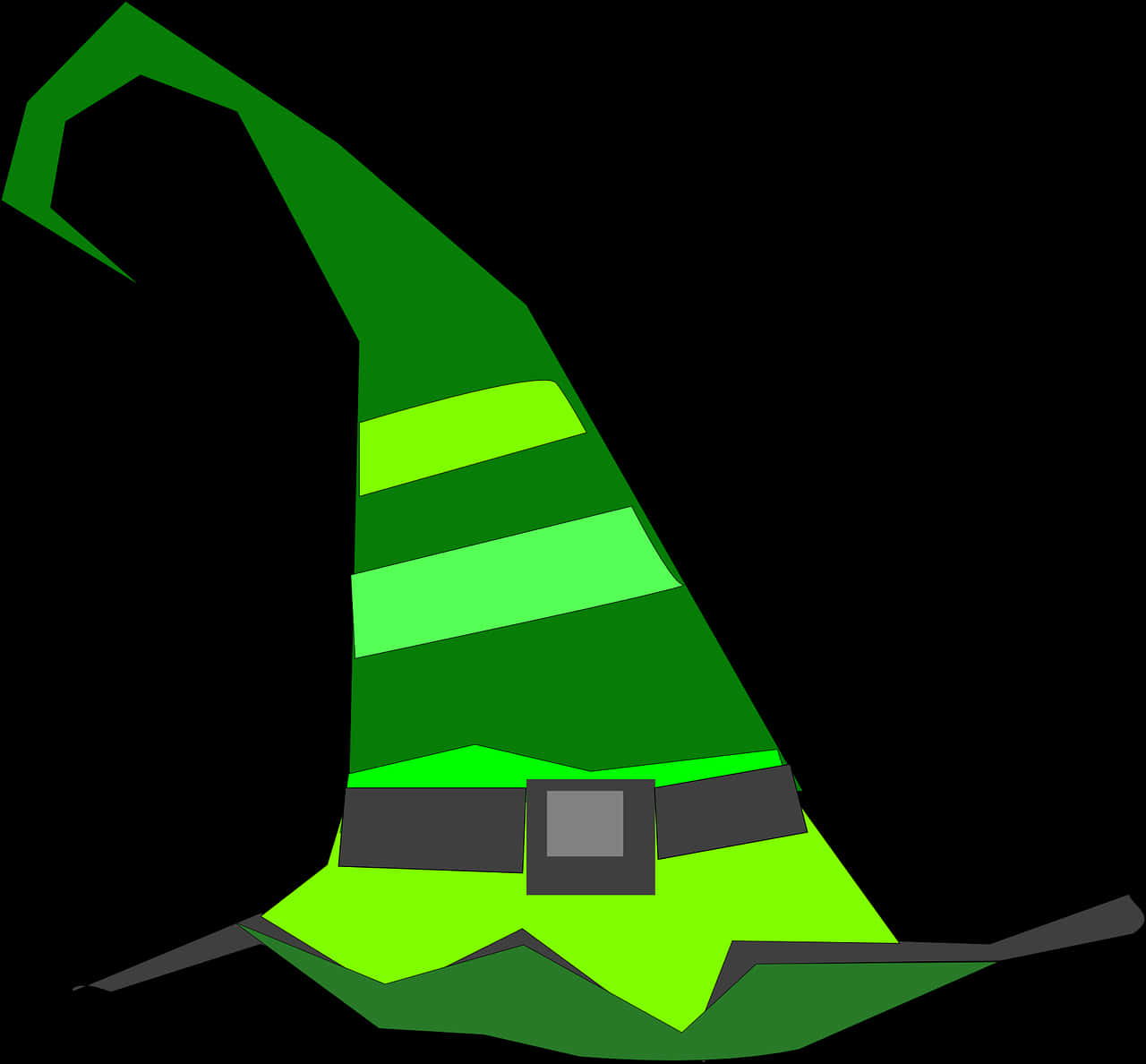 Sombrero de Bruja a Rayas Verdes Fondos de pantalla