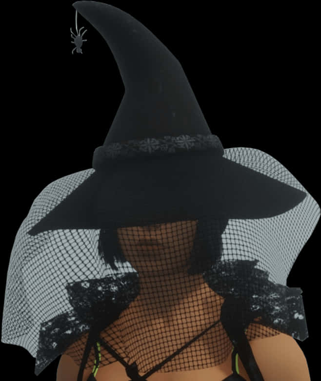 Sombrero de Bruja Misterioso con Arete de Araña Fondos de pantalla
