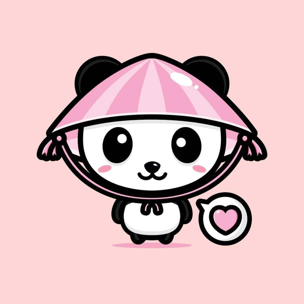 Sombrero de granjero panda lindo y femenino