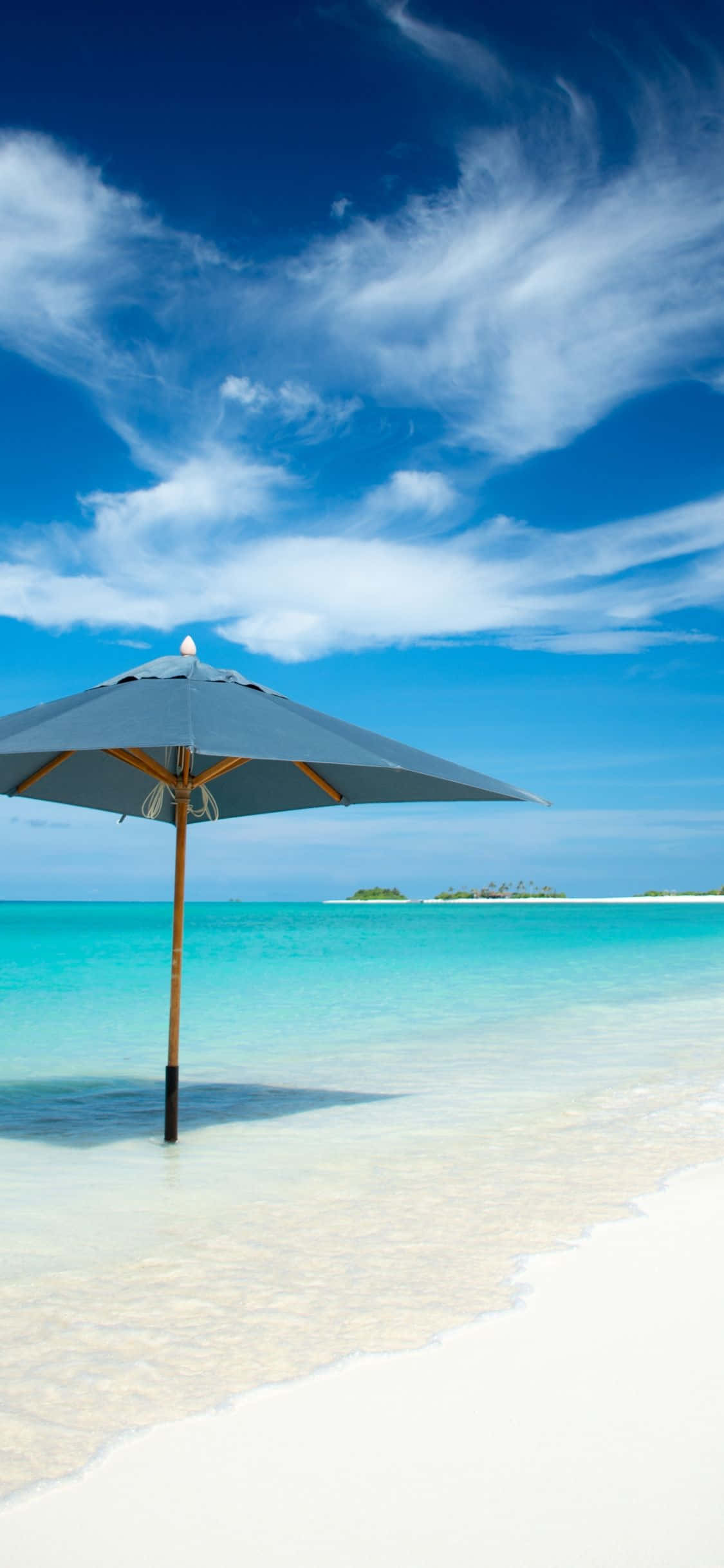 Sombrilla de playa veraniega para iPhone Fondos de pantalla