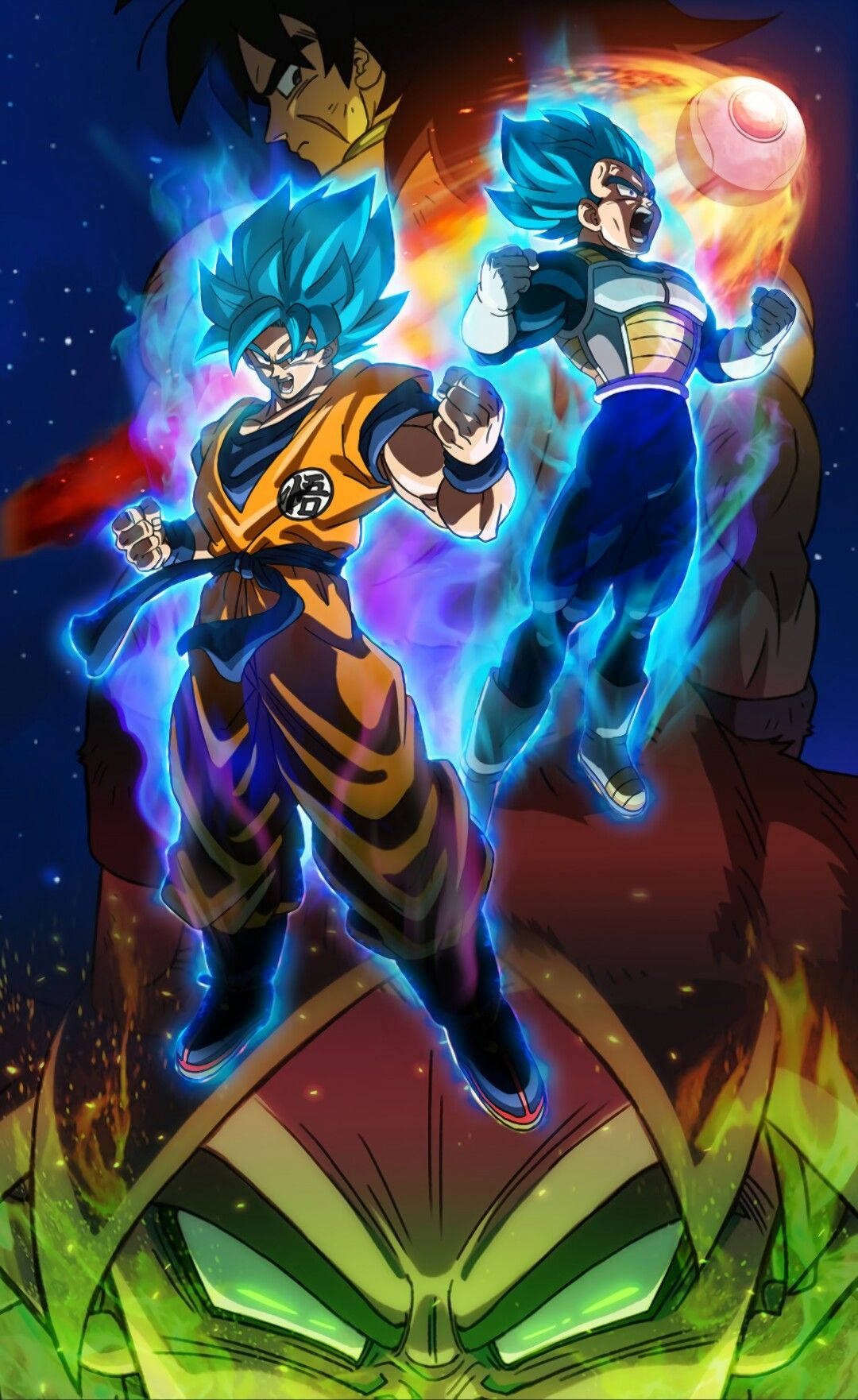 Son Goku en modo Super Saiyan Blue de la película Dragon Ball Super Broly. Fondos de pantalla
