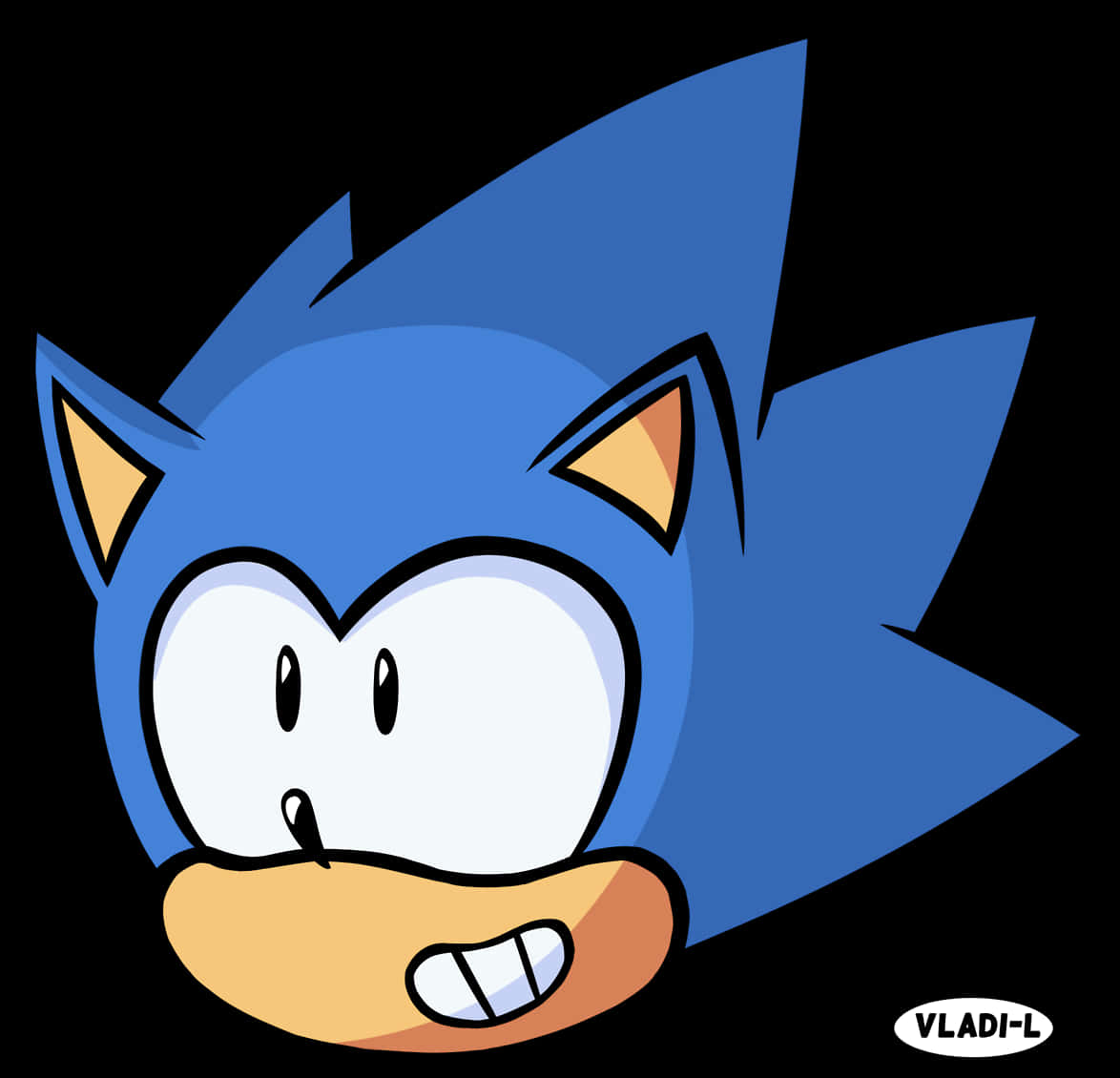 Sonic en primer plano estilo caricatura Fondos de pantalla