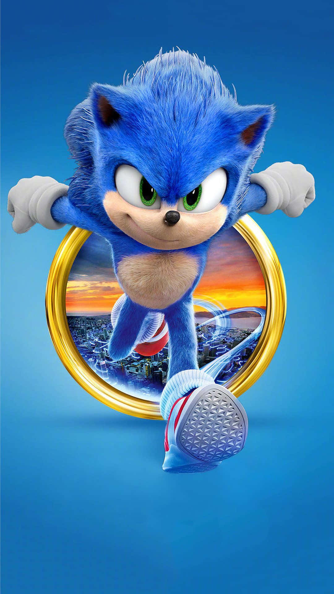 Sonic the Hedgehog corriendo rápido sobre el pasto verde Fondos de pantalla