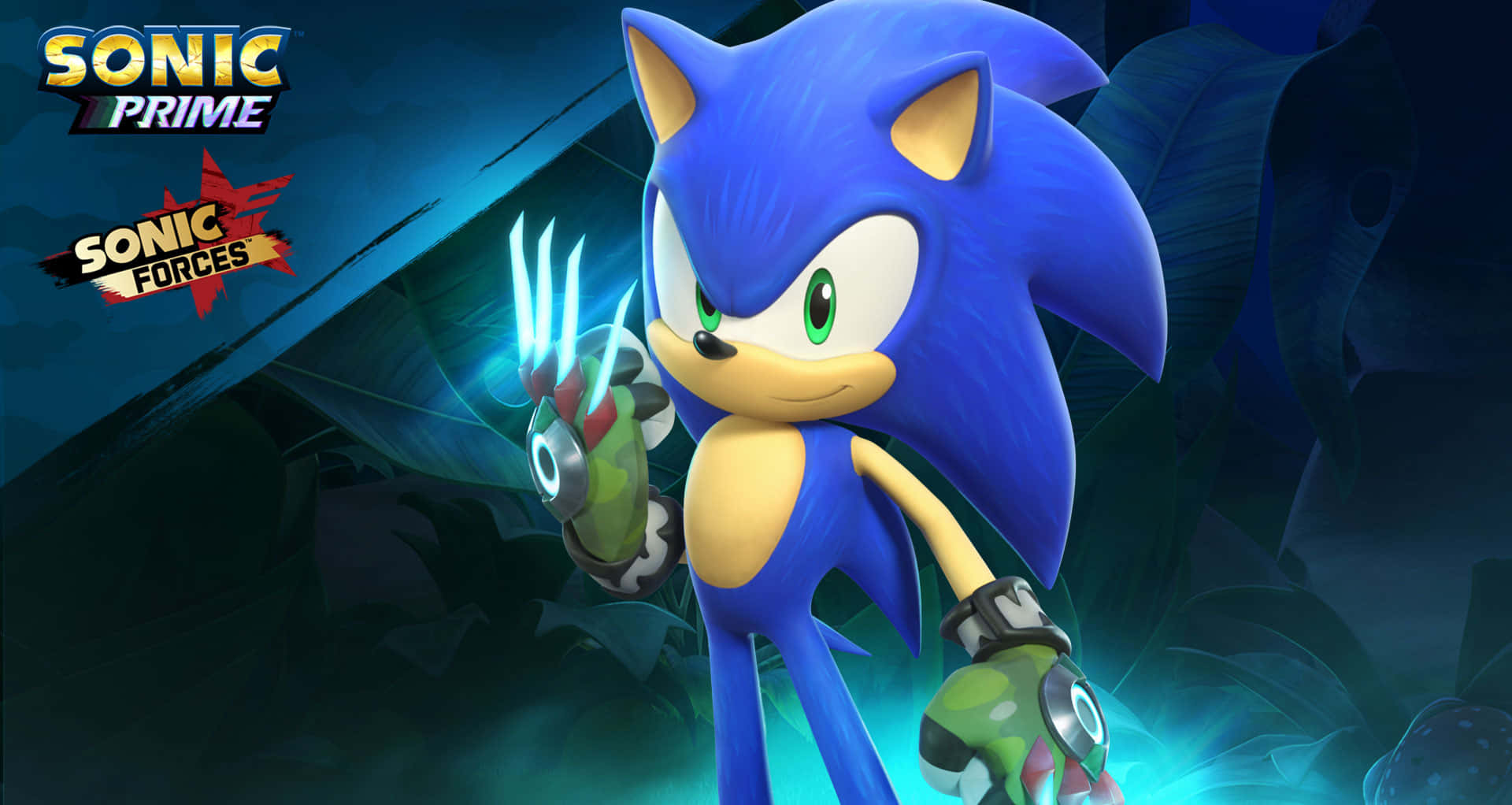 Sonic the Hedgehog bajo una luz azul Fondos de pantalla