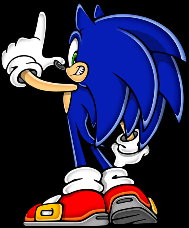 Sonic the Hedgehog señalando hacia arriba Fondos de pantalla