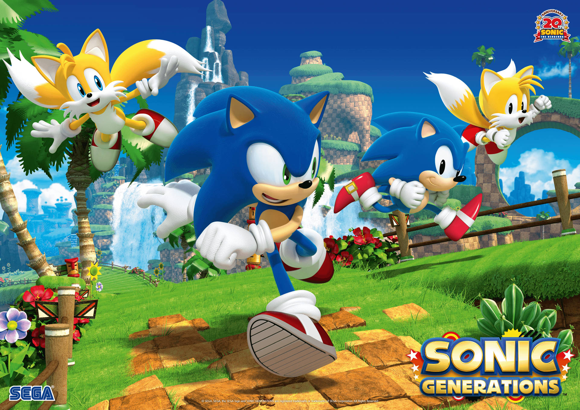 Fondo de pantalla de Sonic y Tails del juego Sonic Generations.