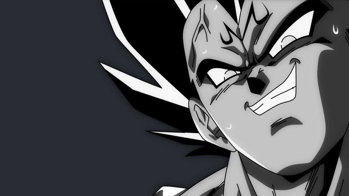 Sonrisa de Majin Vegeta en Monocromo Fondos de pantalla