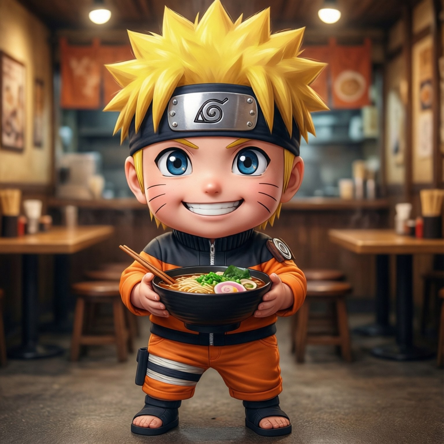 Sonrisa de Naruto con Ramen Fondos de pantalla