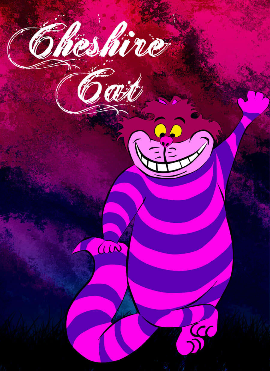 Sonrisa del Gato de Cheshire con Fondo Floral Fondos de pantalla