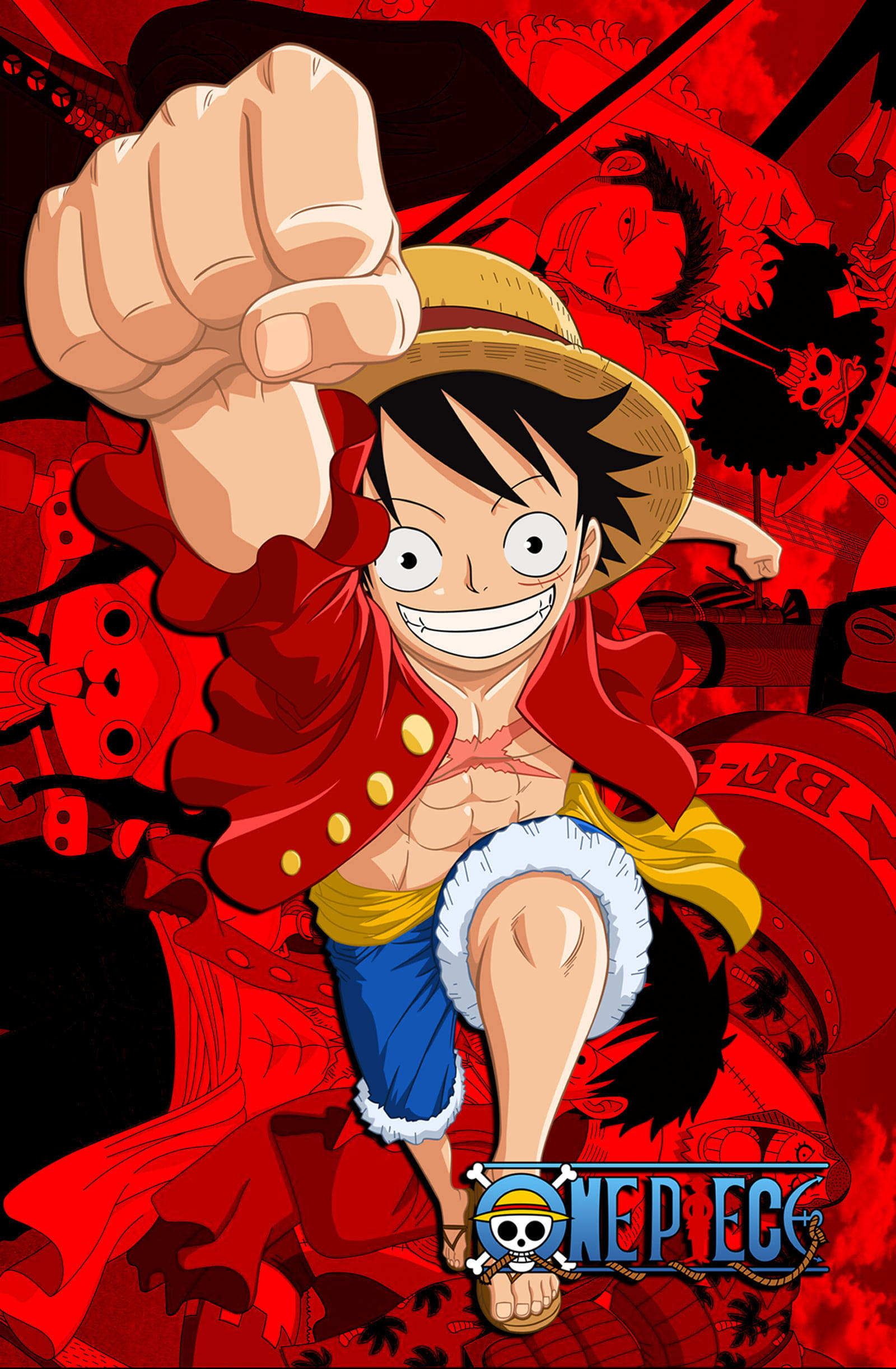 Sonrisa Roja de Luffy Fondos de pantalla