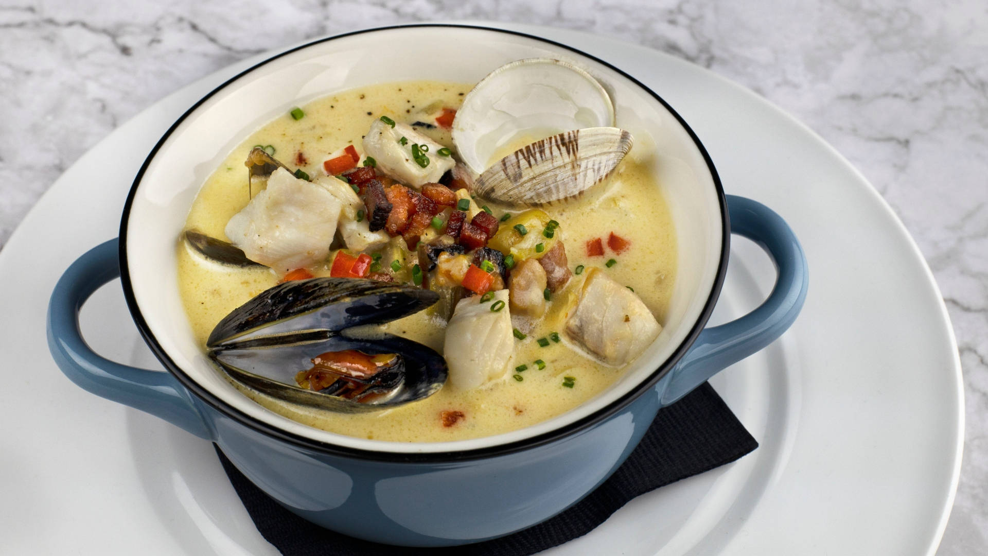 Sopa de mejillones y almejas Fondos de pantalla