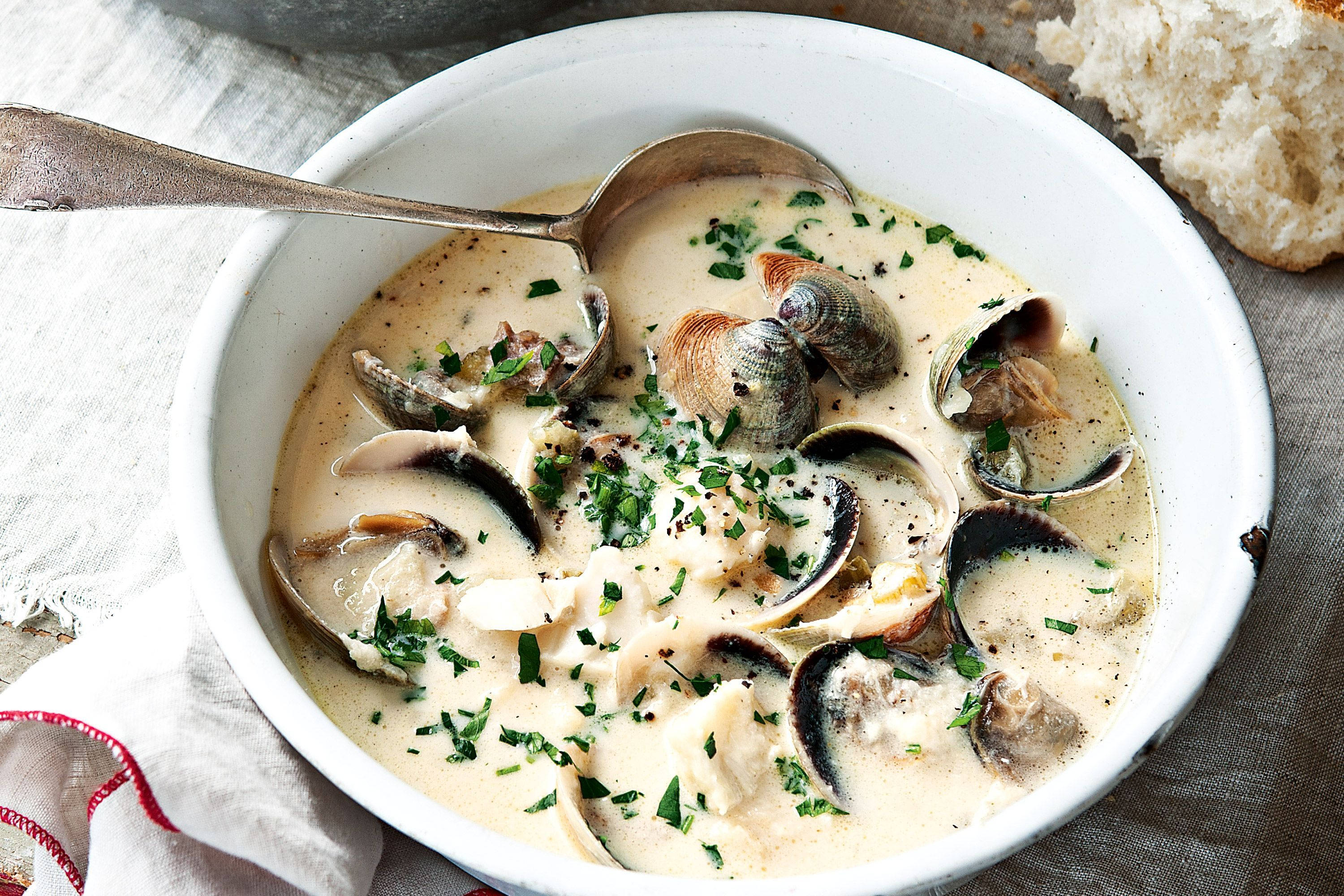 Sopa de pescado y almejas Fondos de pantalla