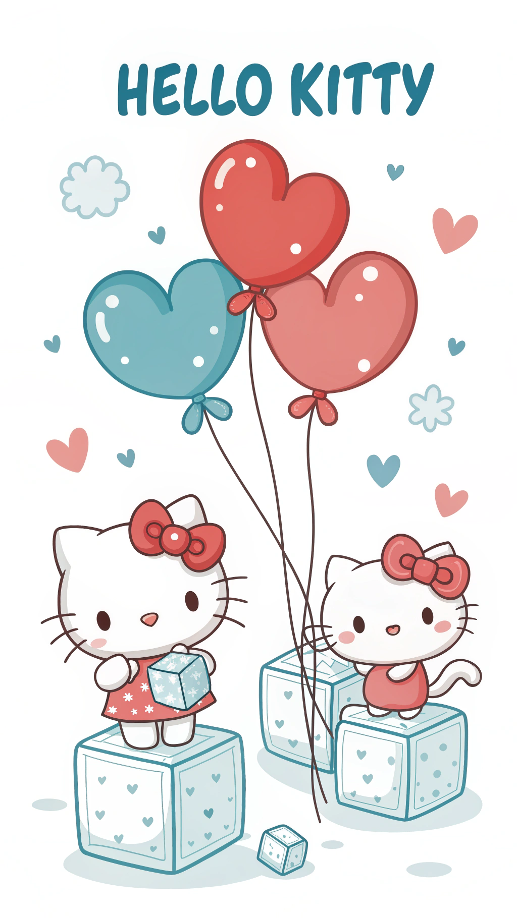 Sorpresa de San Valentín de Hello Kitty Fondos de pantalla