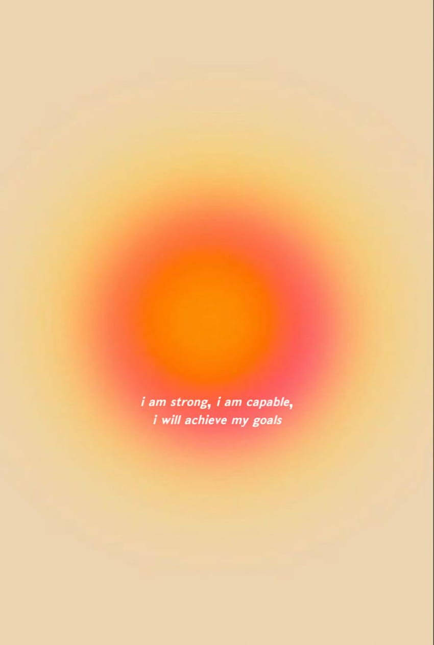 Soy Fuerte Aura Naranja Estética Fondos de pantalla