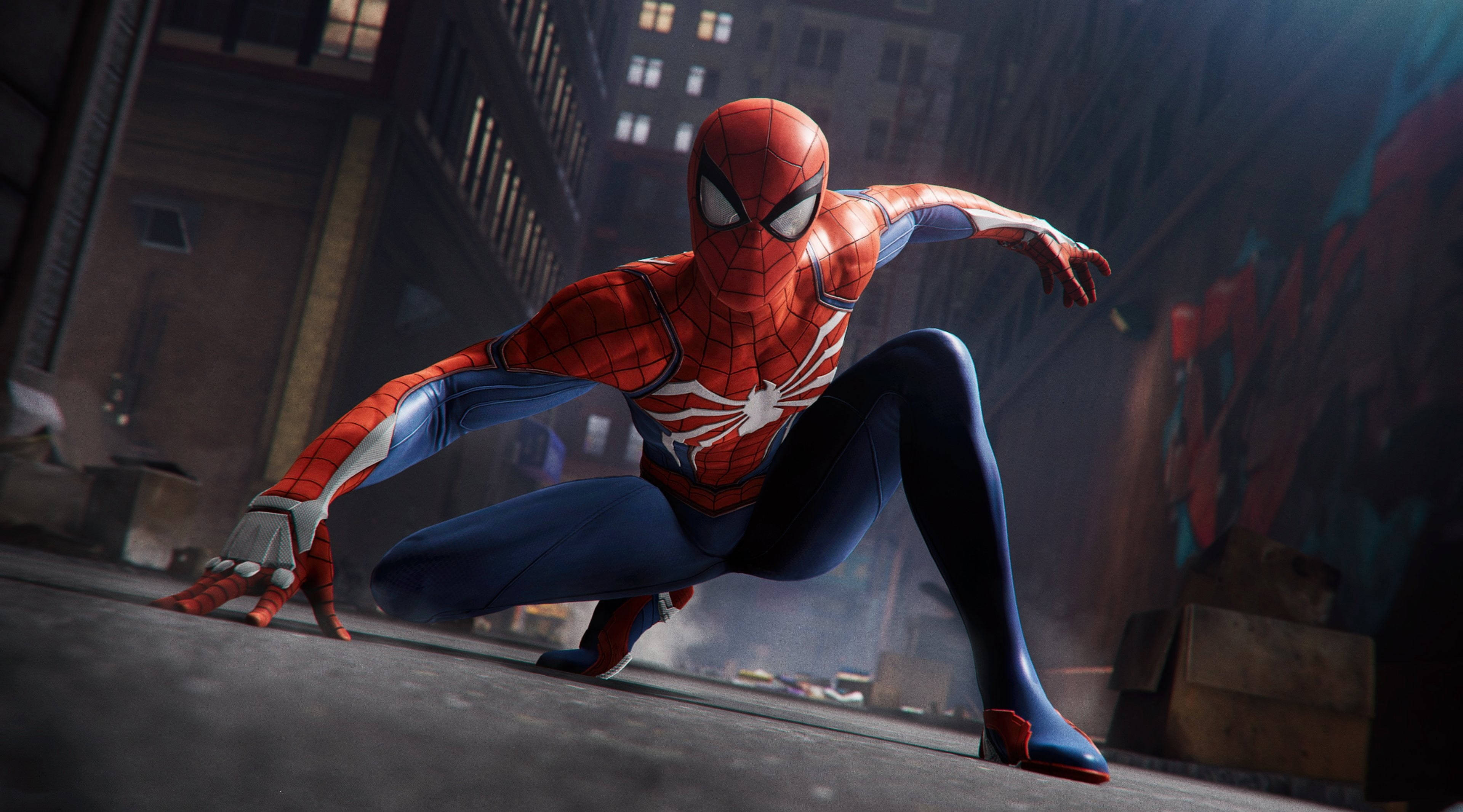 Spider-Man en Posición de Combate 1080p Gaming Fondos de pantalla