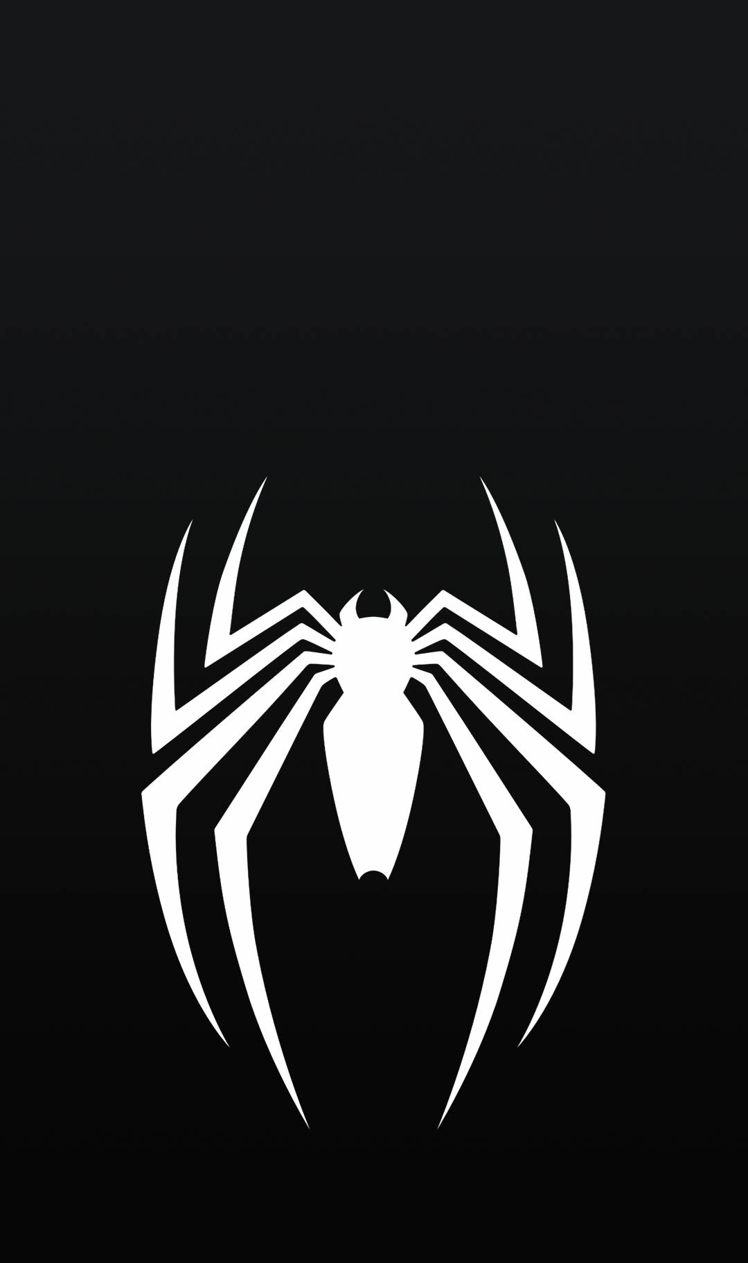 Spider Man Logo Blanco iPhone Negro Fondos de pantalla