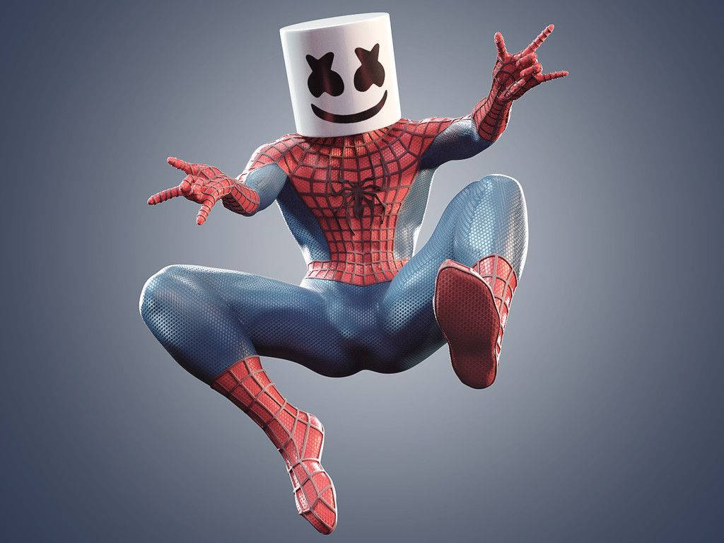 Spiderman Marshmello divertido en 3D Fondos de pantalla