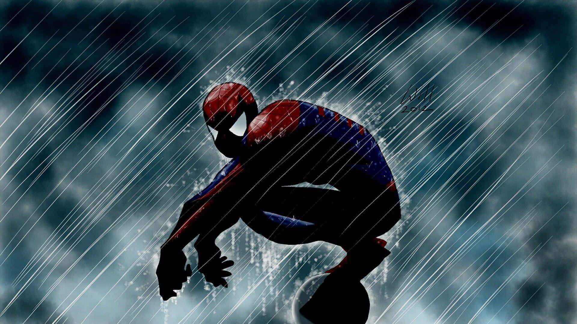 Spiderman PFP Bajo la Lluvia Torrencial Fondos de pantalla