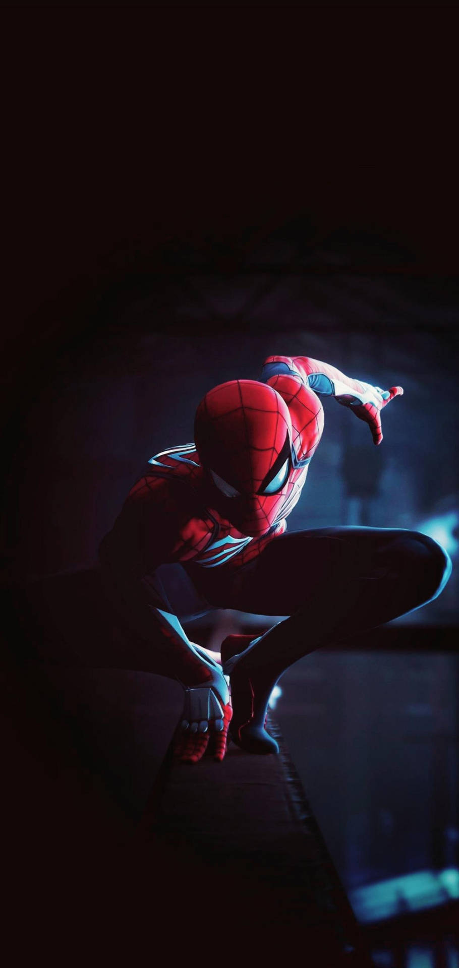 Spiderman Pose Icónica Agujero de Golpe 4K Fondos de pantalla