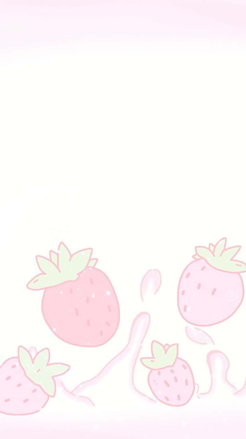 Splash de Fresa Rosa Pastel y Linda Fondos de pantalla