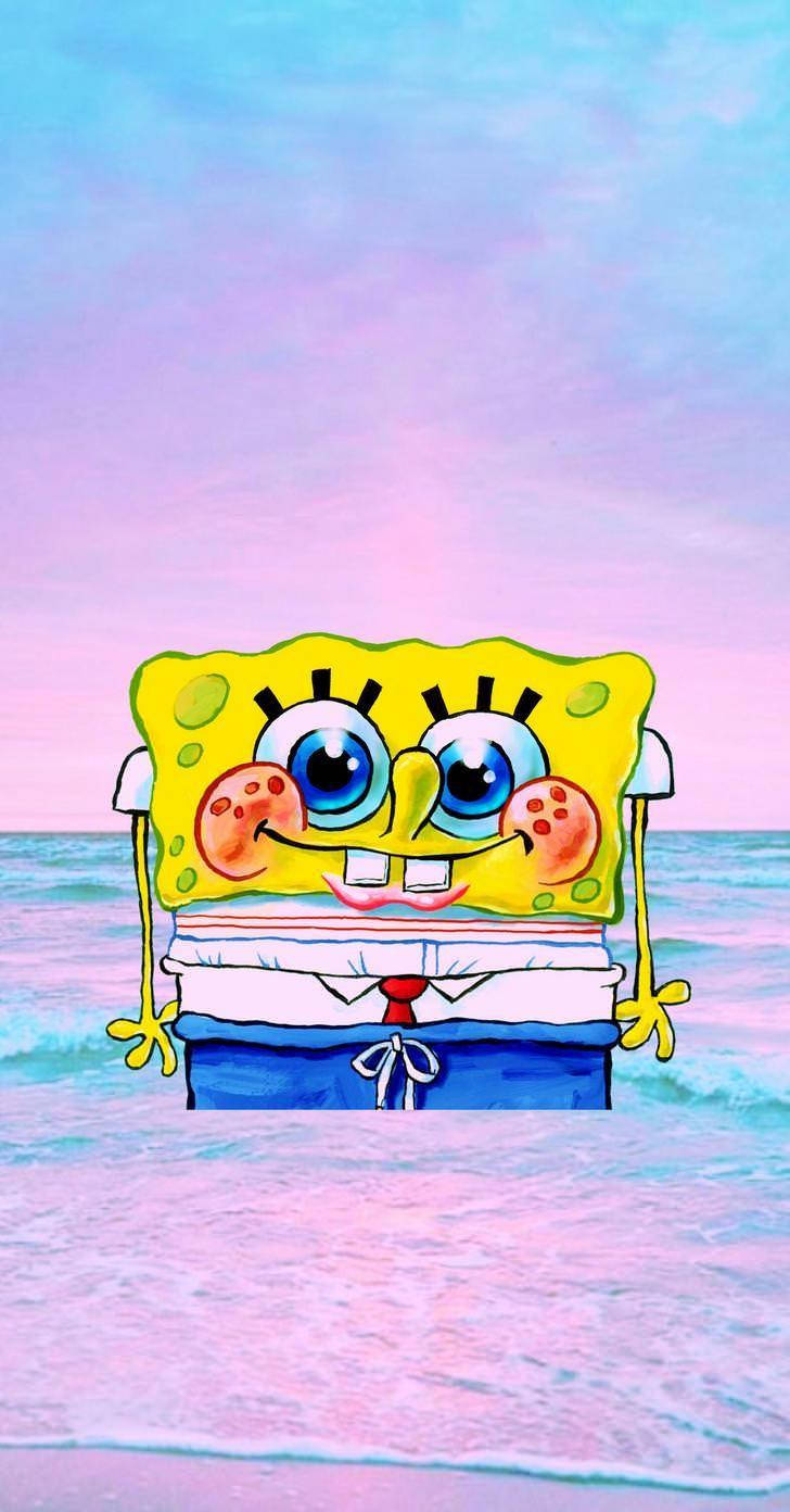 Spongebob Rosa Estético para iPhone Fondos de pantalla