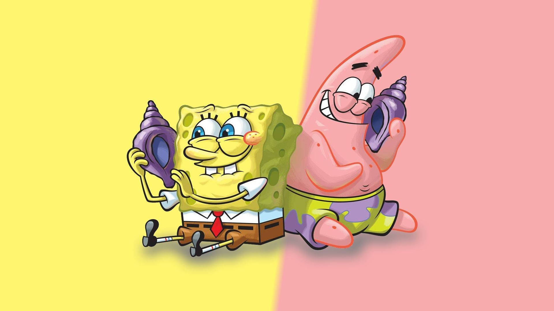 SpongeBob y Patrick en Amarillo y Rosa Fondos de pantalla
