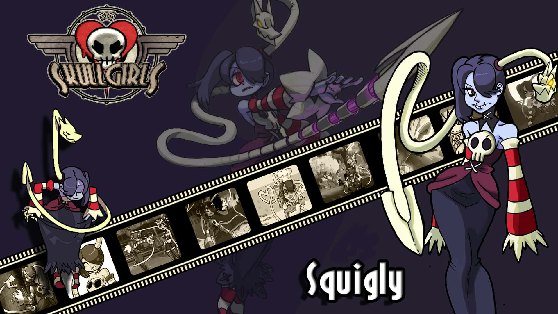 Squigly de Skullgirls en cinta de película Fondos de pantalla