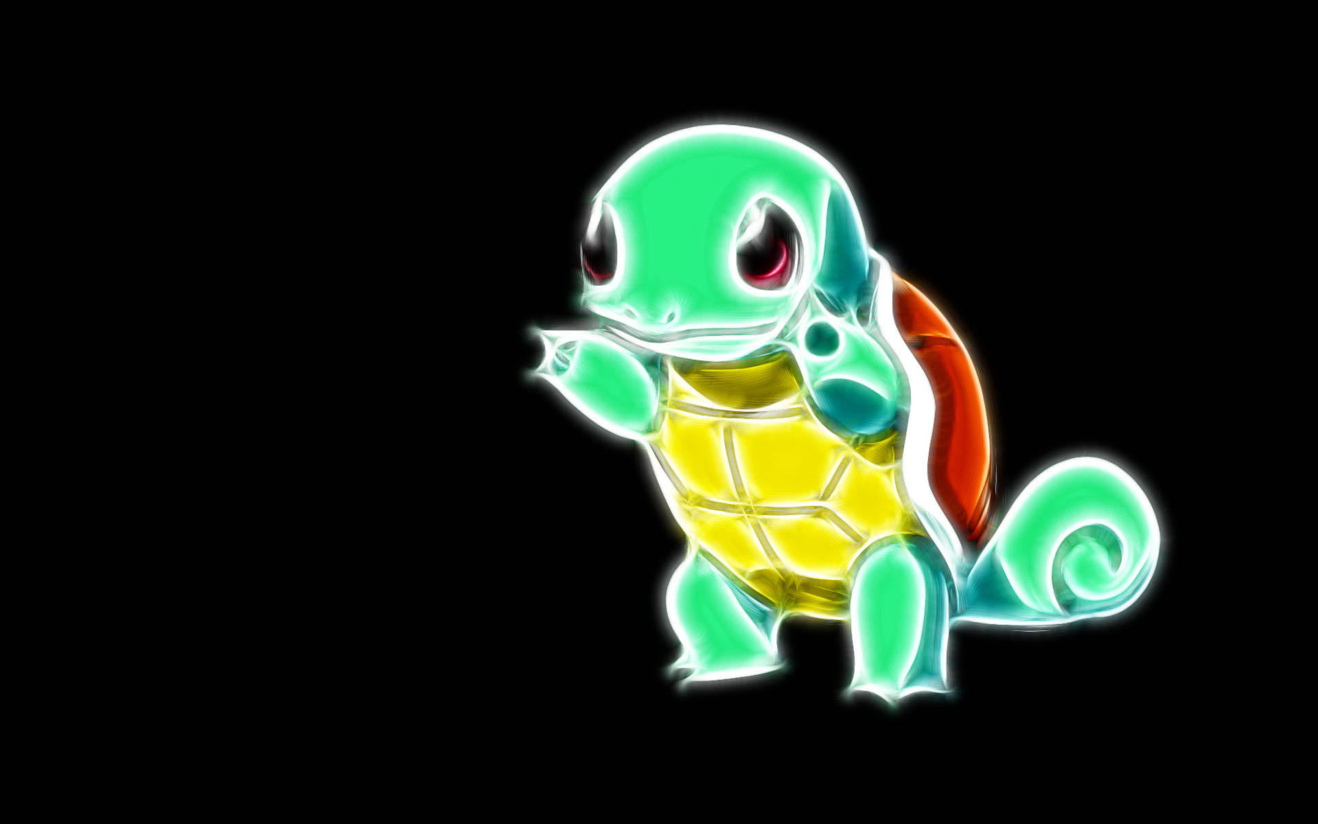 Squirtle verde neón Pokémon genial Fondos de pantalla