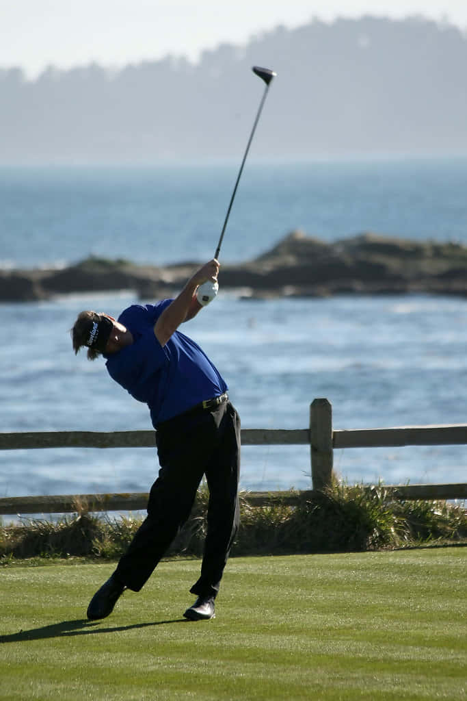 Steve Lowery Golf en medio del swing Fondos de pantalla