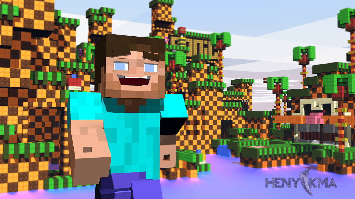 Fondo de pantalla de Steve riendo de Minecraft