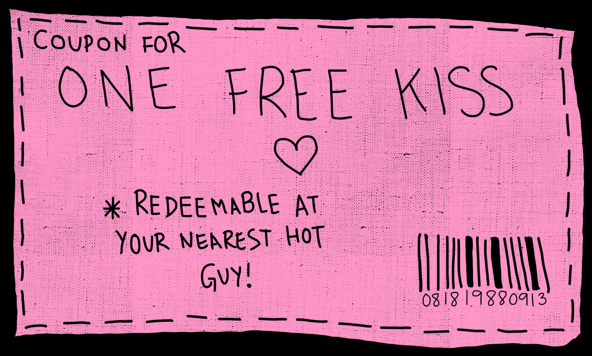 Sticker de Cupón de Beso Gratis Fondos de pantalla