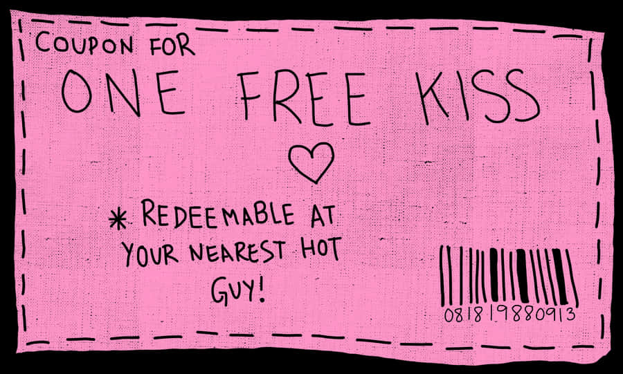 Sticker de Cupón de Beso Gratis Fondos de pantalla