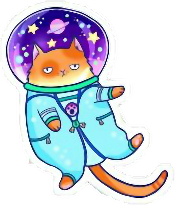 Sticker de Gatito Astronauta Cósmico Fondos de pantalla