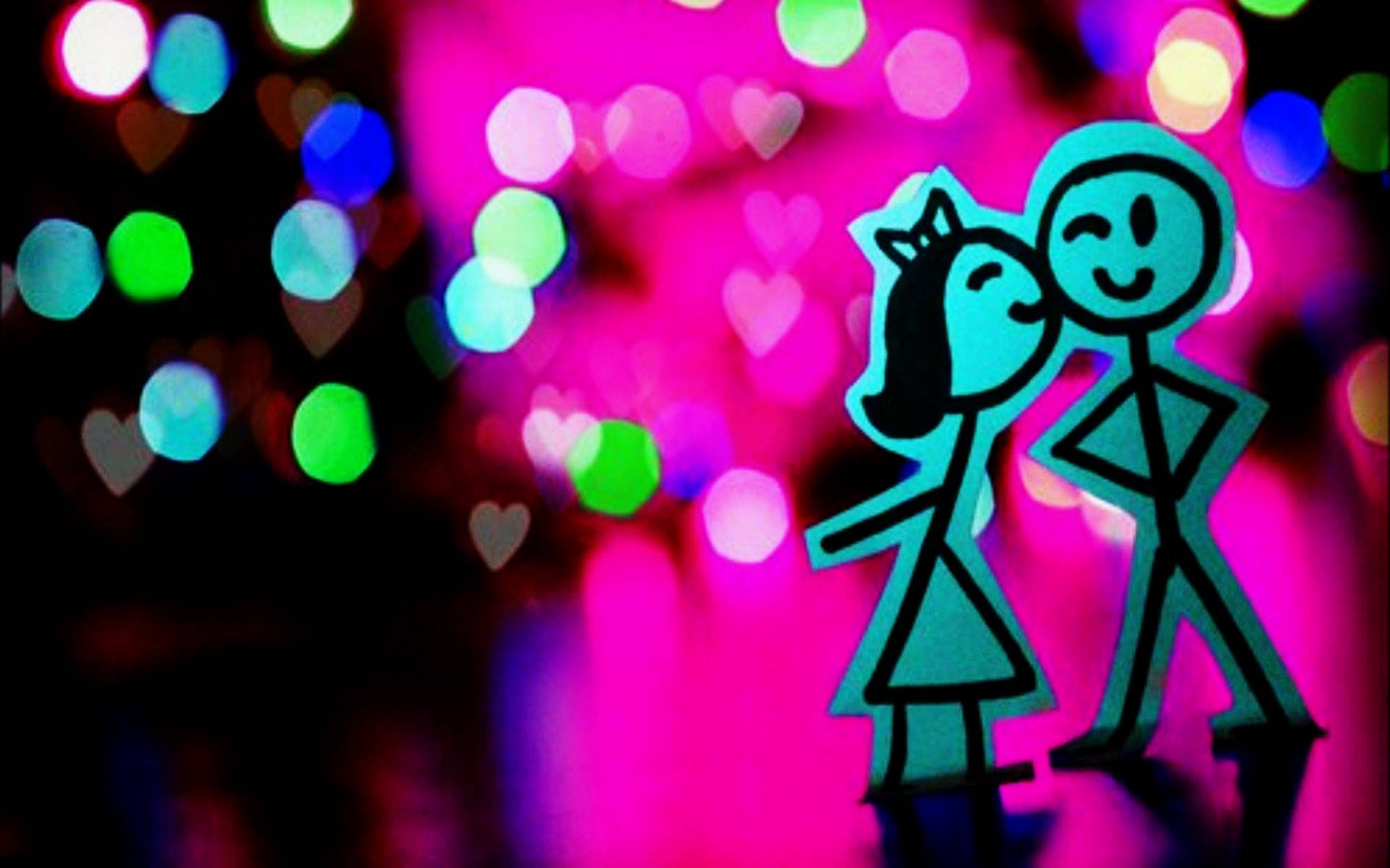 Stickman de amor lindo en papel Fondos de pantalla