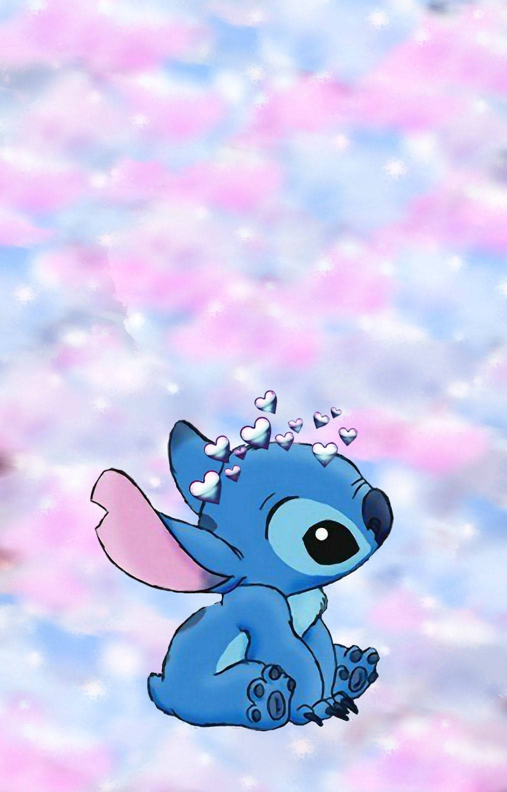 Stitch algodón de azúcar nube estética adorable Fondos de pantalla