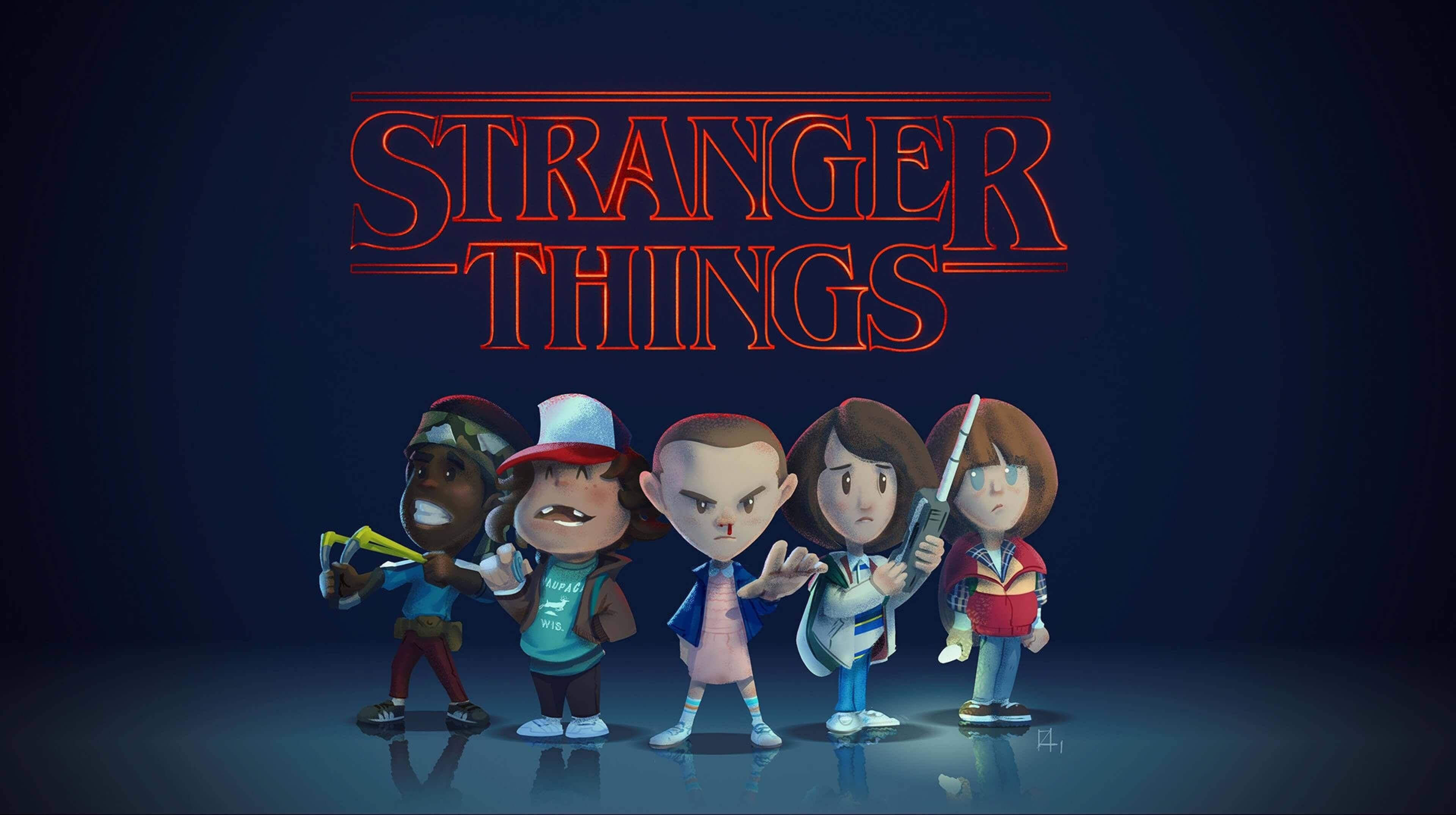Stranger Things 4K Caricatura Fondos de pantalla