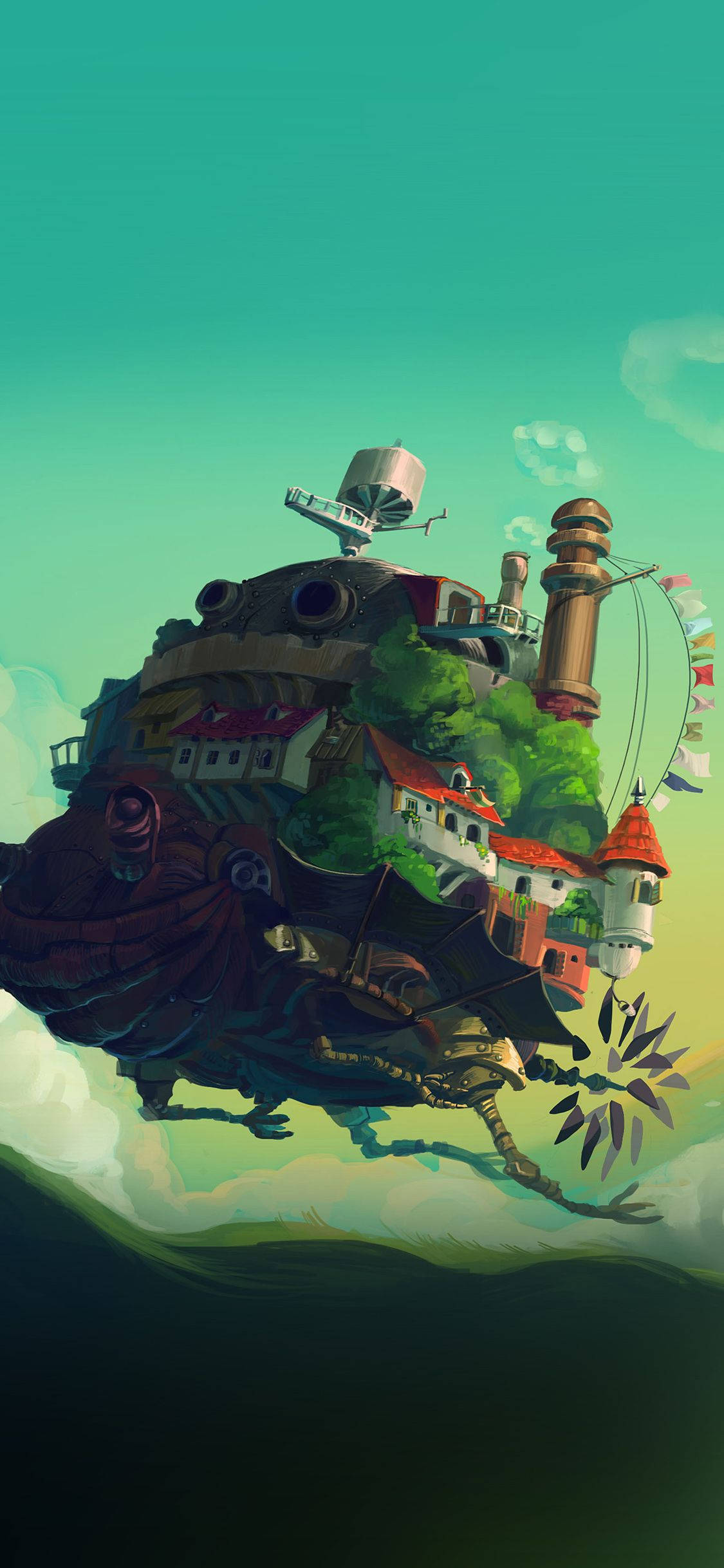 Studio Ghibli iPhone El Castillo Ambulante de Howl Fondos de pantalla