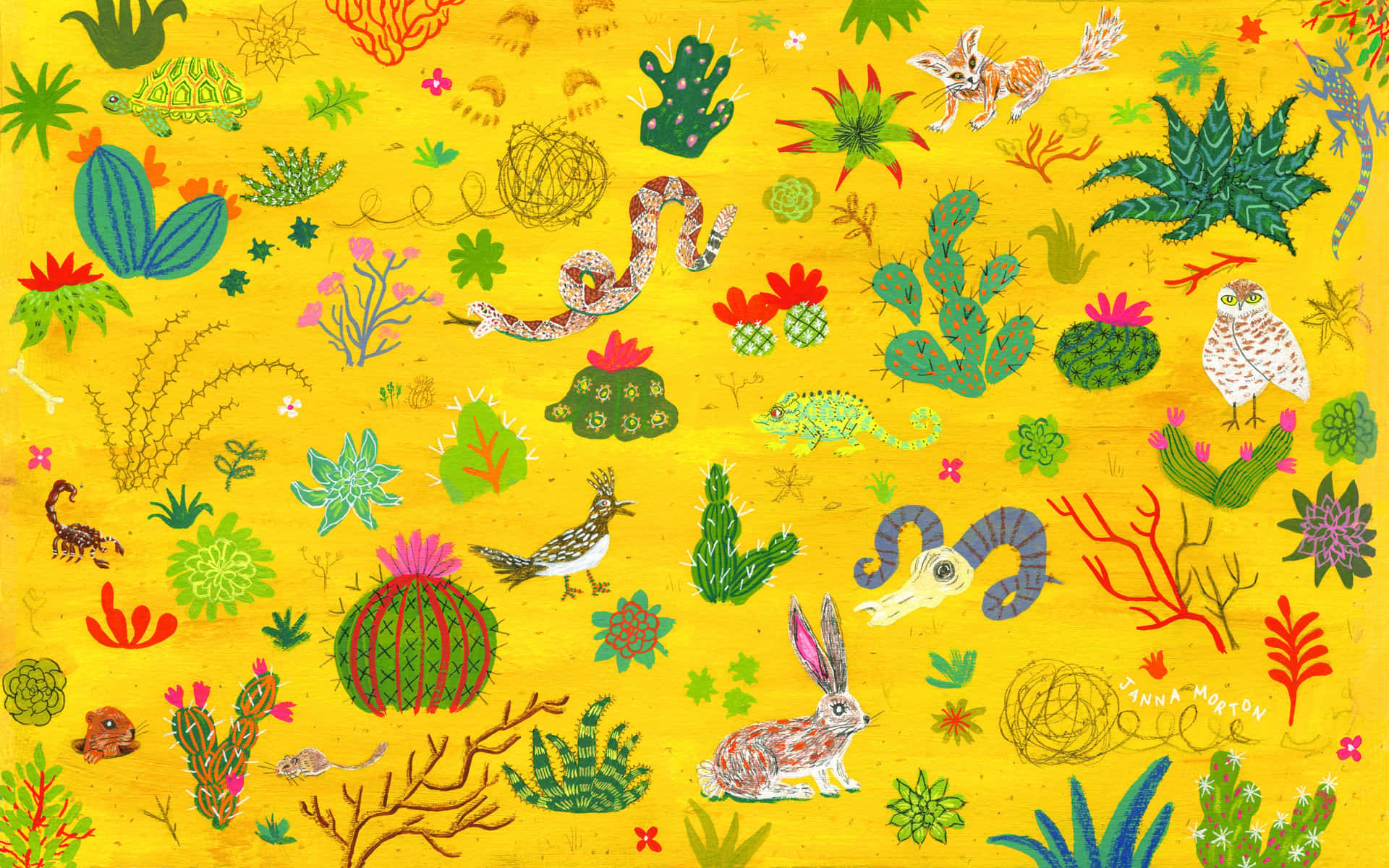 Suculentas Doodle Tumblr Laptop Fondos de pantalla