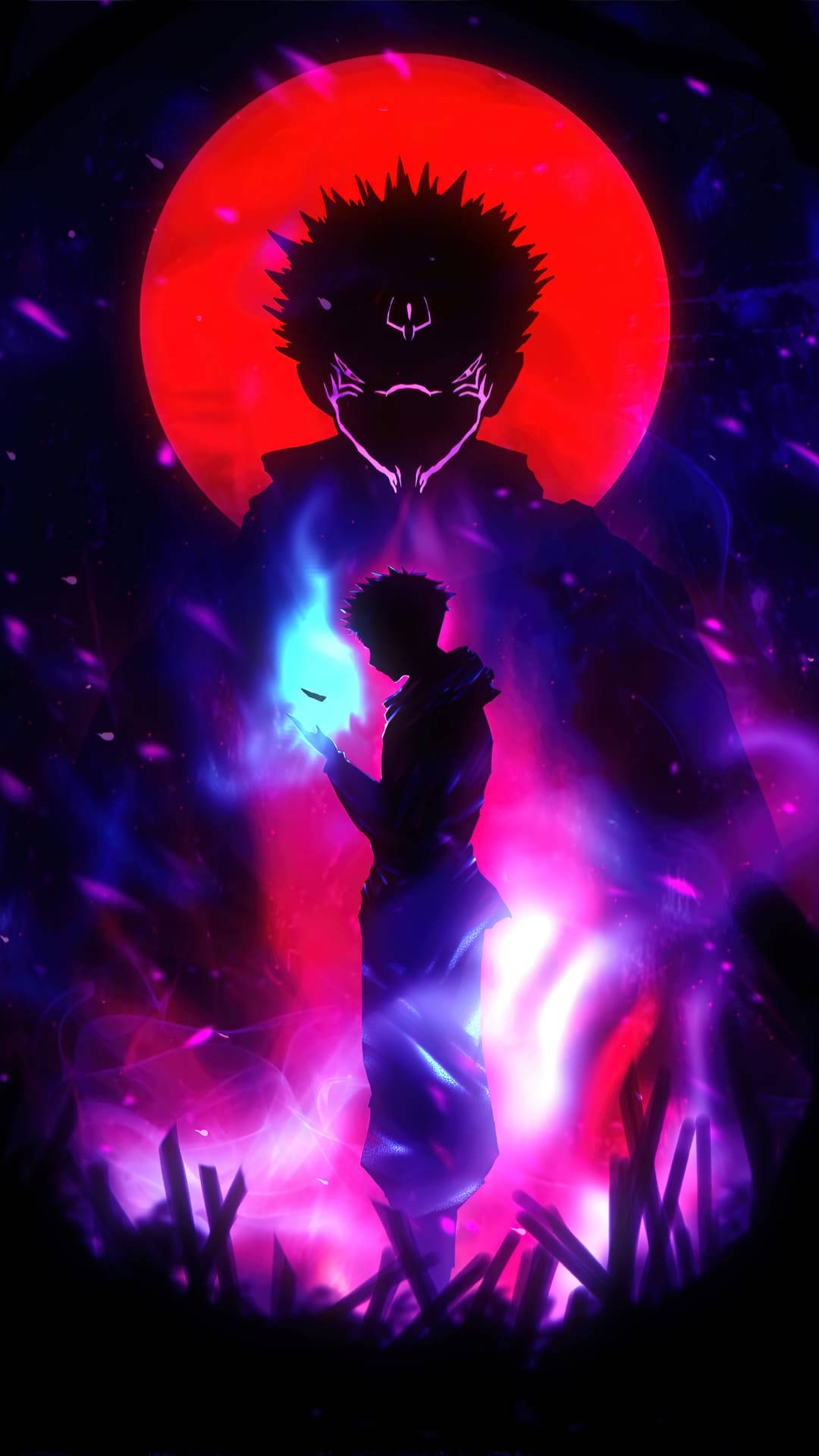 Sukuna y Yuji silueta Jujutsu Kaisen para celular Fondos de pantalla