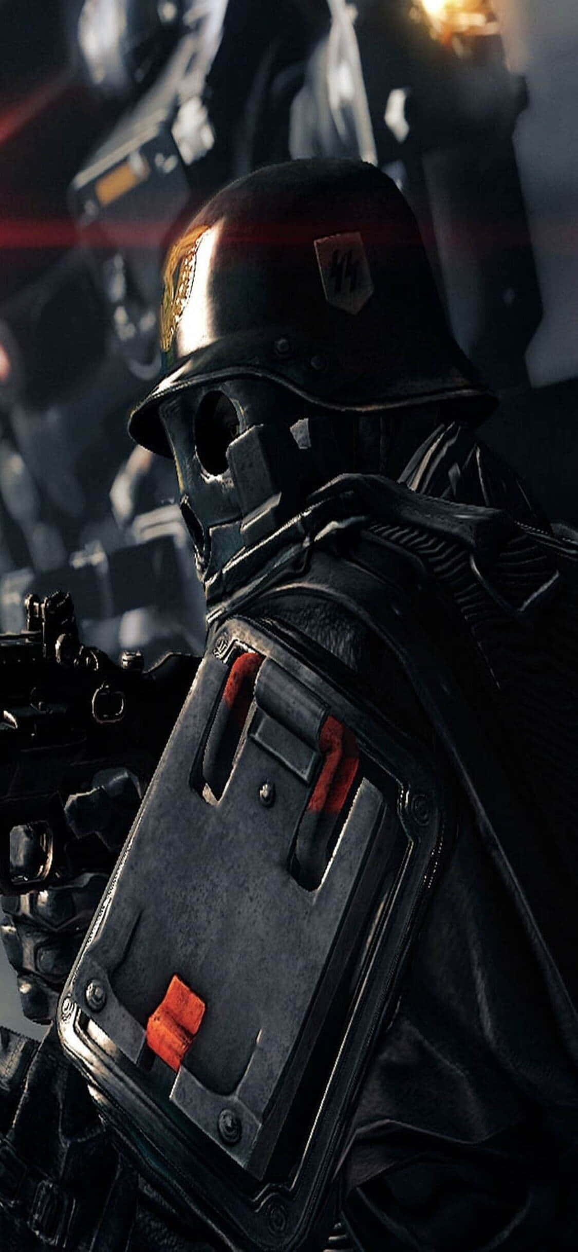 Sumérgete en el mundo de Wolfenstein II en tu nuevo iPhone Xs Fondos de pantalla