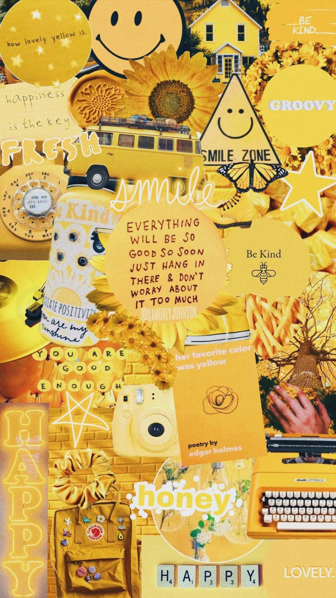 Sumérgete en el Resplandor - Fondo Amarillo Estético Fondos de pantalla
