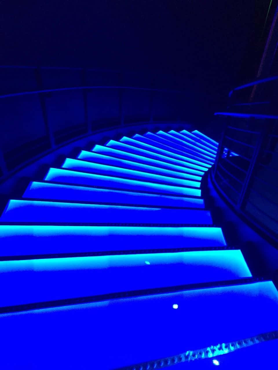 Sumérgete en la deslumbrante estética azul neón Fondos de pantalla